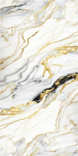 Panneau Noir, Blanc & Or – Marbre Contrast Black Royal